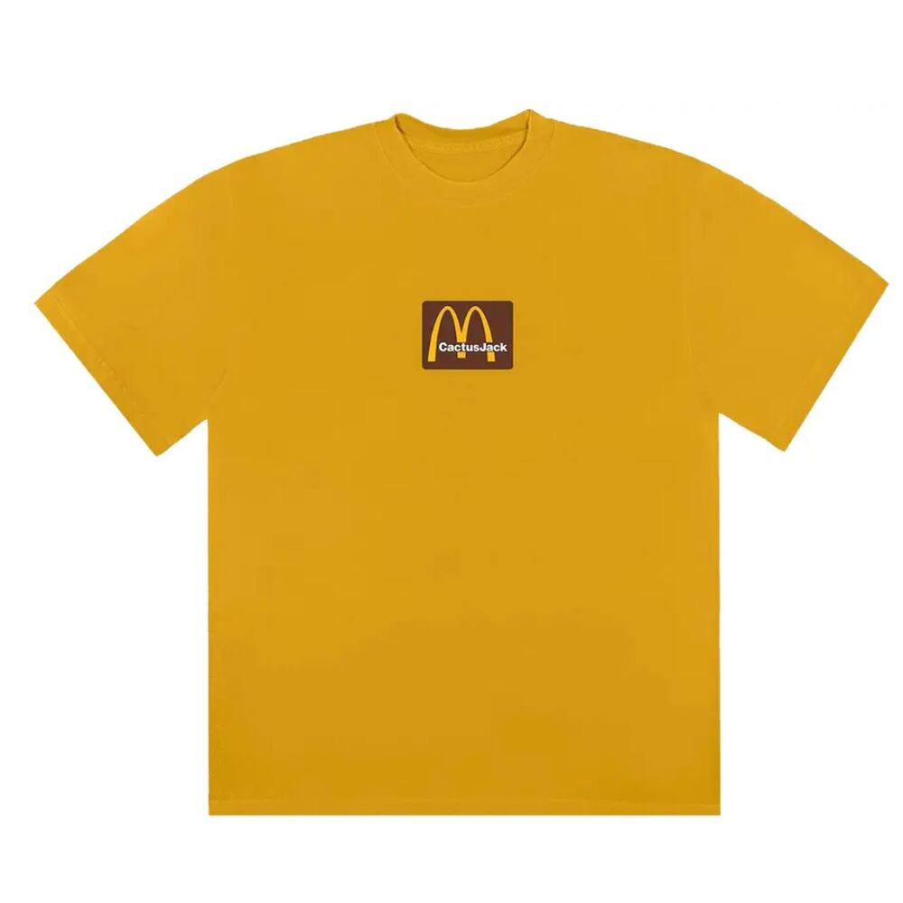 Cactus Jack x McDonald's Sesame Inv II T-Shirt Gold Size M New In Package